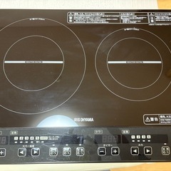 未使用　IHコンロ　クッキングヒーター　2口　1400Wの画像
