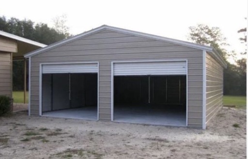 電動シャッター 勝手口付きアメリカンガレージ（6m＊6m＊2.7m）