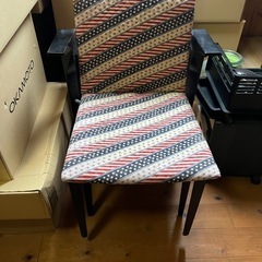 中古品イタリアン椅子2脚セット。布張り替えました。の画像