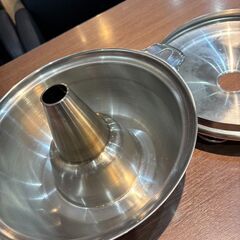 未使用品 しゃぶしゃぶ鍋 ステンレス　24ｃｍをお安くお譲りいたします。の画像