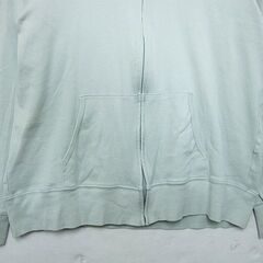 【美品】GU  ジーユー 薄手生地 レディース ジップアップパーカー 黄緑系 XLサイズ の画像