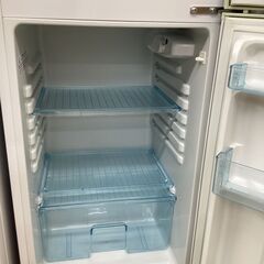 【6ヵ月保証】2ドア冷蔵庫　ELABITAX　ER-147　棚板ヒビ割れ･扉ヘコミ有の画像