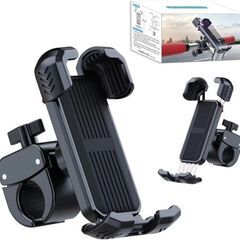 バイク スマホホルダー 自転車 携帯ホルダー: ロードバイク スマホ ホルダー 振動吸収 ワンタッチ 360度回転 電動自転車 クロスバイクなど15-40mmのハンドル径に適用 iPhone 15 15 Plus 15 pro 15 pro max iphone 14/13/12 miniなど4.7—6.8インチのスマホに対応　まとめ買い歓迎　卸ます　アマゾン引き上げ商品　倒産品　ネット商材　卸ます　転売　アマゾン引き上げ商品　卸し　問屋　倒産品　転売OK　ネット商材　アマゾン　商品　景品　コンペの画像