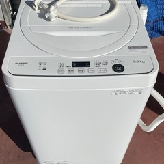 【除菌済み･美品】SHARPシャープ全自動洗濯機/5.5㎏/2020年製/ES-GE5E-W/動作確認済み/ステンレス槽/学生/5.5キロ洗い/単身用/新生活/大家族/一人暮らし/家電/電化製品/福岡市/糸島市/お買い替え対応/古い家電引取り処分可能/直接引取り/自社便配送可能 【JUN-PayPay】【クレジットカード･PayPay支払い可能】の画像