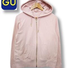 【美品】GU ジーユー レディース 厚手生地 ジップアップパーカ...