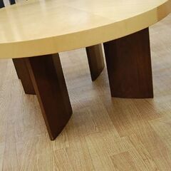 円形 ローテーブル 直径90×高45cm ナチュラル系 座卓テーブル    札幌市 清田区 平岡の画像