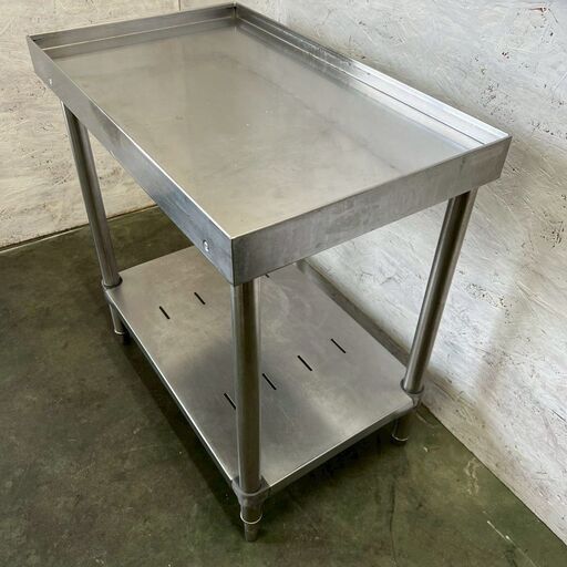 ステンレス製 業務用 作業台 調理台 W750×D450×H760 四方枠付 ステンレス製 業務用 作業台 調理台 W750×D450×H760 四方枠付