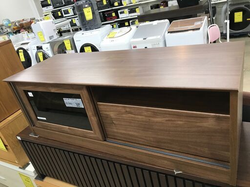 【ジャングルジャングル石津店】クラフトコガ　TV台　ローボード　幅120cm　目隠し収納　おしゃれ　北欧　ブラウン　堺市　石津