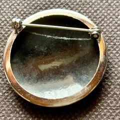 【新品未使用】　ブローチ　七宝焼き　海色の模様　Ｃの画像