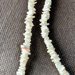珊瑚、貝とビーズのネックレス2本セット　Ｆの画像