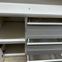 ジモティ来店特価!!　食器棚　松田家具　ホワイト　J-250464の画像