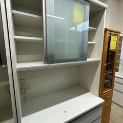 ジモティ来店特価!!　食器棚　松田家具　ホワイト　J-250464の画像