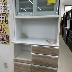 ジモティ来店特価!!　食器棚　ナチュラル　　J-250466