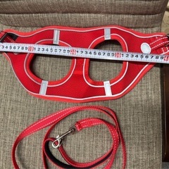 　【新品未使用】犬用ハーネス赤色の画像