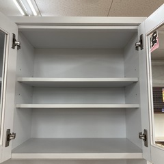 ジモティー限定価格！S104⭐ 山清工業 キッチンボード 食器棚 モイス版付き 幅89cm USED 綺麗 の画像