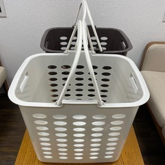 ランドリーバスケット　２個セット　美品の画像