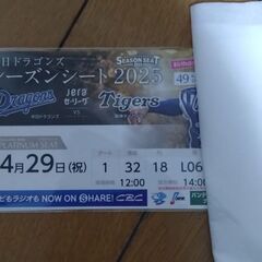 4月29日野球観戦チケット