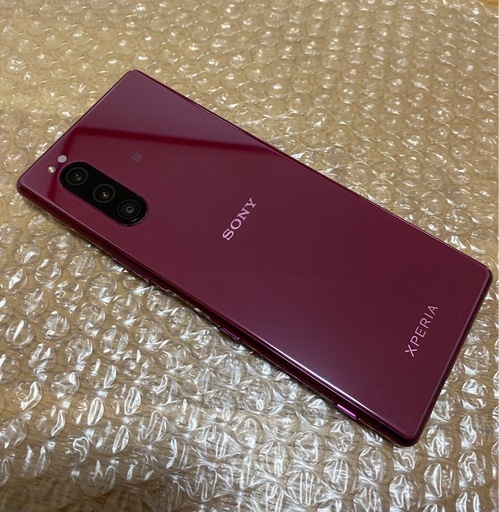 美品】Xperia 5 レッド SONYXperia 5 SO-01M レッド SIMフリー 美品