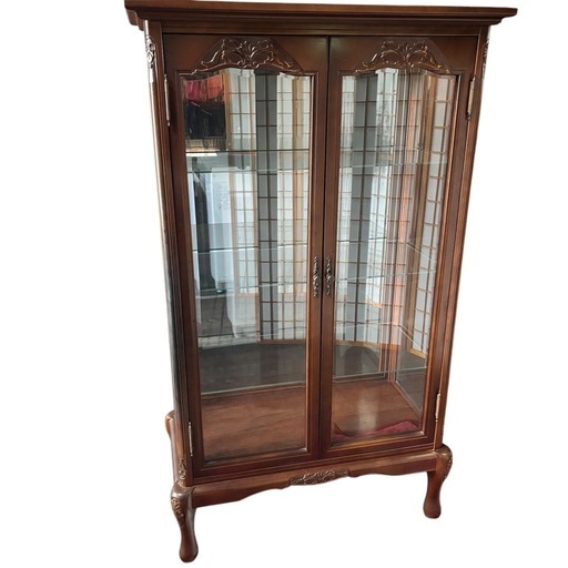 コレクションキャビネット ガラスキャビネット ショーケース 飾り棚 猫