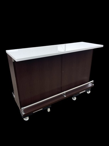 バーカウンター 幅150cm カウンターテーブル キッチンカウンター ハイカウンター ホワイト 鏡面 パイプ 間仕切りカウンター キッチン収納 収納ラック 大容量