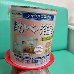 塗料　水性　かべ　浴室　白　1.6Lアトムの画像