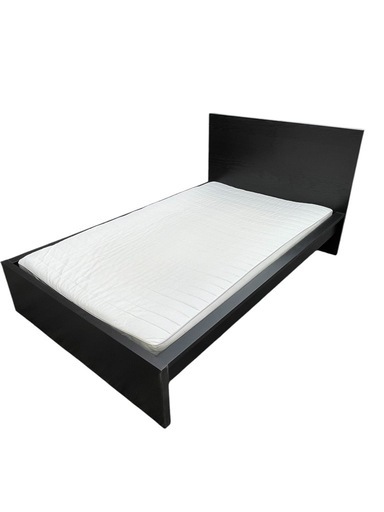 ベッドフレーム, ブラックブラウン, 90x200 cm