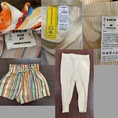 ヨッシーぬいぐるみ＆新品 SHEIN 子ども服 6点セット　80ｃｍ他　の画像