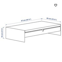 ELLOVEN エロヴェン モニタースタンド 引き出し付き, ホワイトの画像