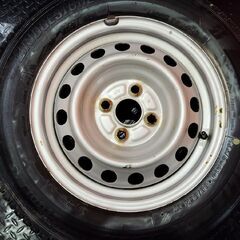 【BS BLIZZAK VL10A 155/80R14 88/86NLT】スタッドレス【トヨタ 純正ホイール 14インチ 5J4HPCD100+39】24年製 プロボックス等　(VTG932)の画像