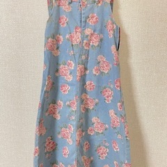 春 デニムワンピ

