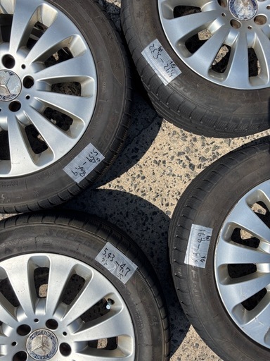 ジャンク中古スタドレス ホイール 205/55/16R メルセデスベンツCクラスW204後期