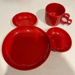 ミッキー　ランチプレート　コップ