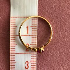 18金 ルビー デザインリングの画像