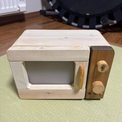 ☆ミニチュアままごとキッチンシリーズ木製電子レンジ中古札幌