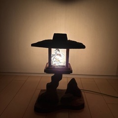 灯籠型 電気スタンド 卓上ランプ 木製 照明 インテリア レトロ アンティーク 和風の画像