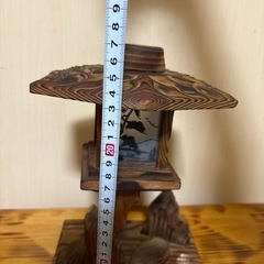 灯籠型 電気スタンド 卓上ランプ 木製 照明 インテリア レトロ アンティーク 和風の画像