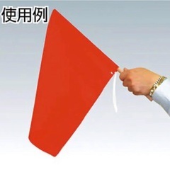 手旗 赤と緑