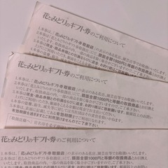 花とみどりのギフト券（3枚）の画像