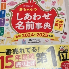 取引中　【美品】赤ちゃん　しあわせ名前辞典　名付け本の画像
