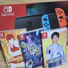 任天堂スイッチとゲーム三種類とリストバンド