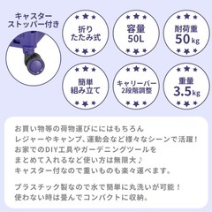 新品★キャリーカート★折りたたみ・ストッパー付き★の画像