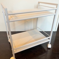 【お譲り者確定】2段ワゴン ホワイトの画像