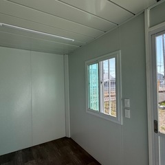 9.8平米 ユニットハウス 建設確認は不要！2.96坪 6帖 プレハブ タイニーハウス コンテナ スーパーハウス コンテナハウス 事務所 倉庫 物置 仮設 店舗 資材置場 現状販売特別価格 の画像