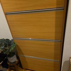 薄型シューズラック4段