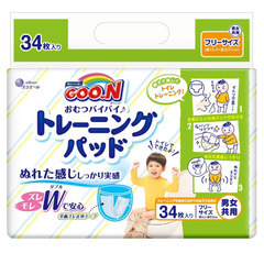 GOON おむつバイバイトレーニングパッド フリーサイズ 34枚...
