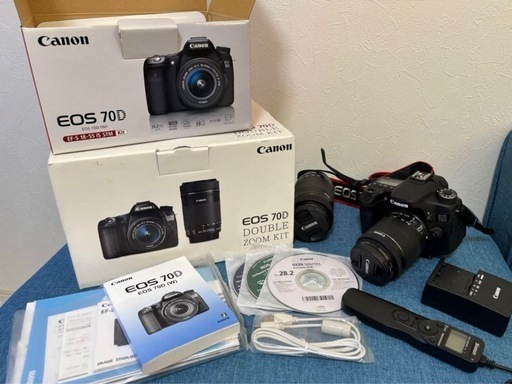 Wi-Fi対応♪ Canon キャノン EOS 70D 望遠ダブルズームセット