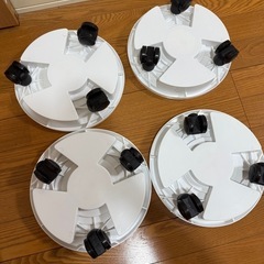 プラ植木鉢 底皿付き4個セット キャスター付き鉢置台の画像