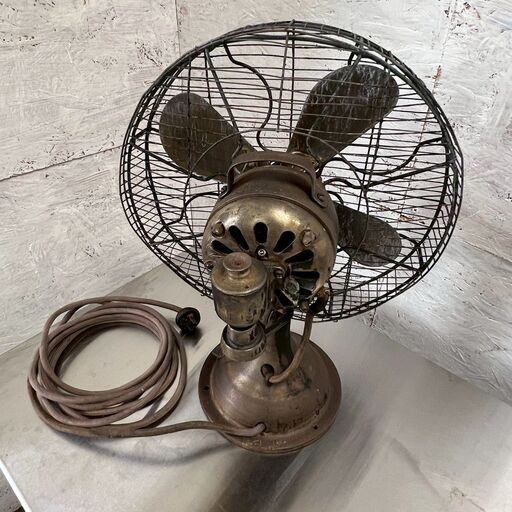 ジャンク】SEW 芝浦電気製作所 4枚羽 扇風機 黒羽 アンティーク
