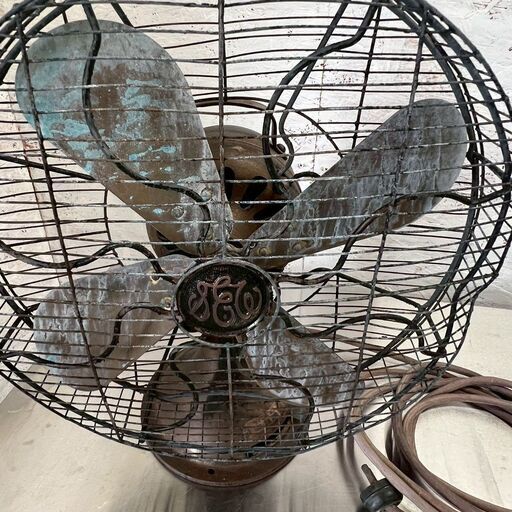 ヴィンテージ】 《ジャンク》 芝浦製作所 鉄製 扇風機 昭和
