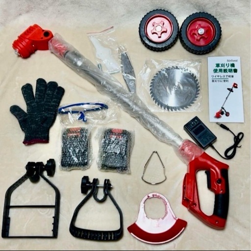 【未使用】草刈機 電動草刈り機 コードレス 除草 芝刈り 草刈り 簡単操作 ビーバー